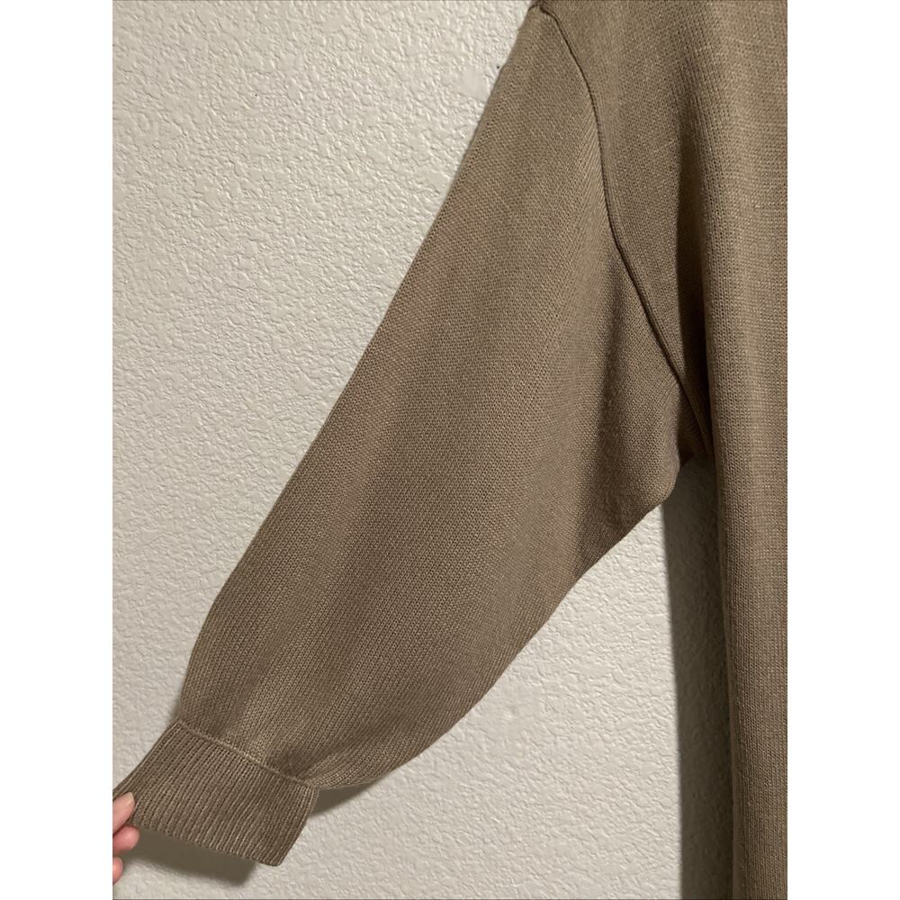 NEW Mable Minimalist Luxury Jovie Sweater Midi Dress Academia Taupe Wrap Duster - Picture 6 of 9